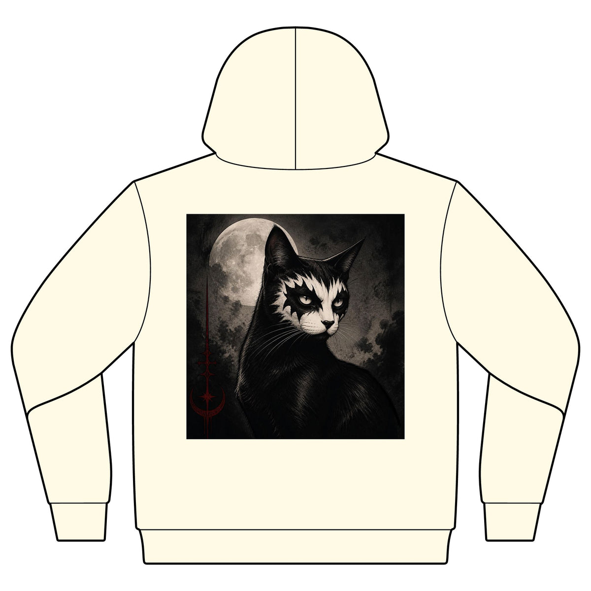 Rock Hand Hoodie — Minimal Skeleton Hand Graphic Pullover