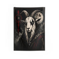 Goat of the Night Tapestry — Gothic Moonlit Goat Wall Art