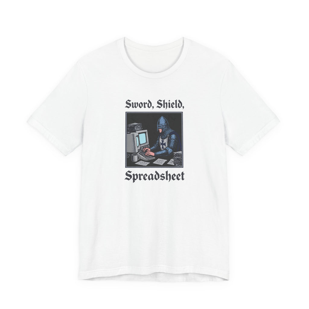 Knight at Computer - Geek Humor T-Shirt