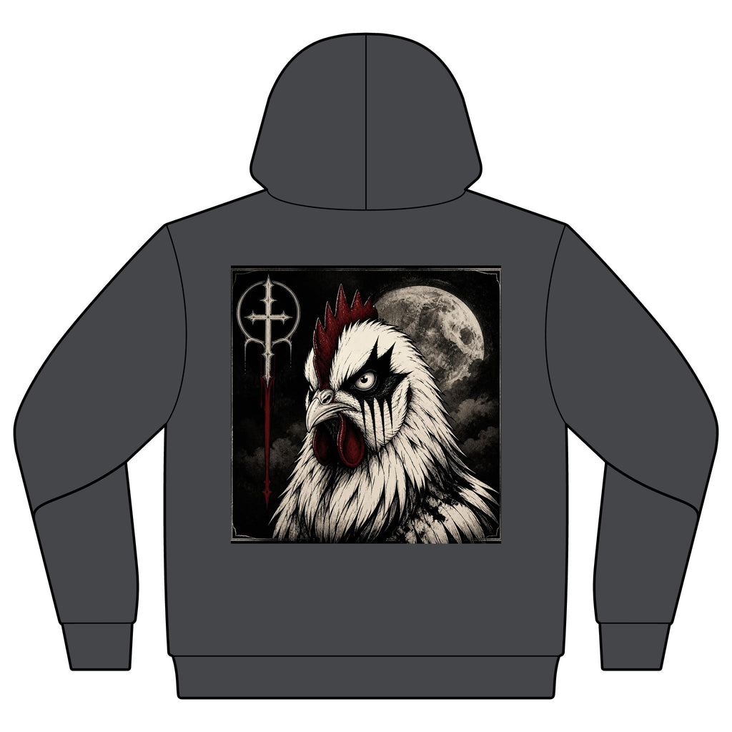 Metal Chicken  — Minimal Chest Graphic Heavy Fleece Hooded Sweatshirt