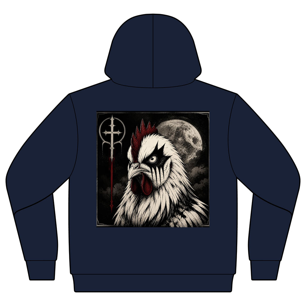 Metal Chicken  — Minimal Chest Graphic Heavy Fleece Hooded Sweatshirt