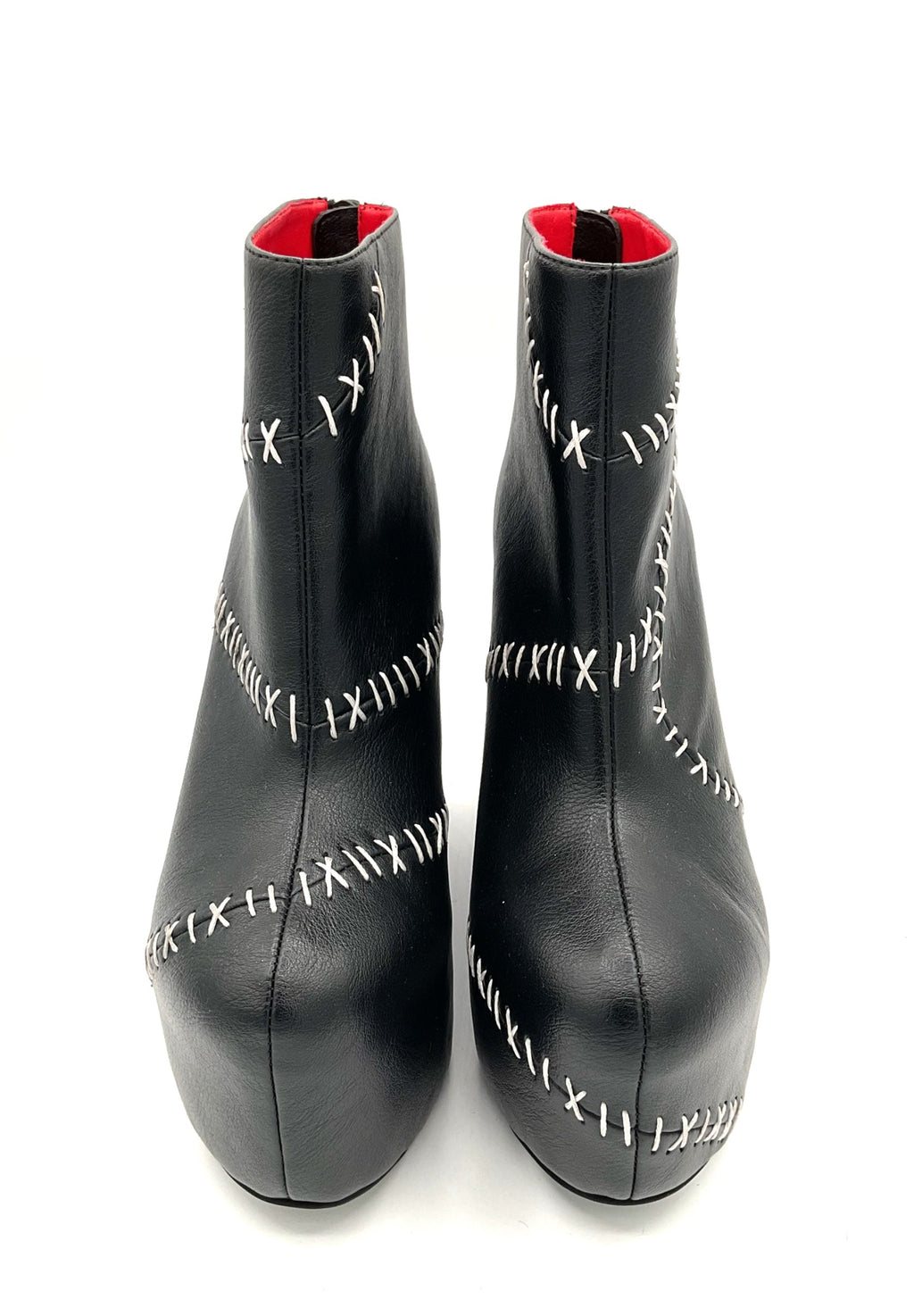Stitches Contrast Wedge Boot