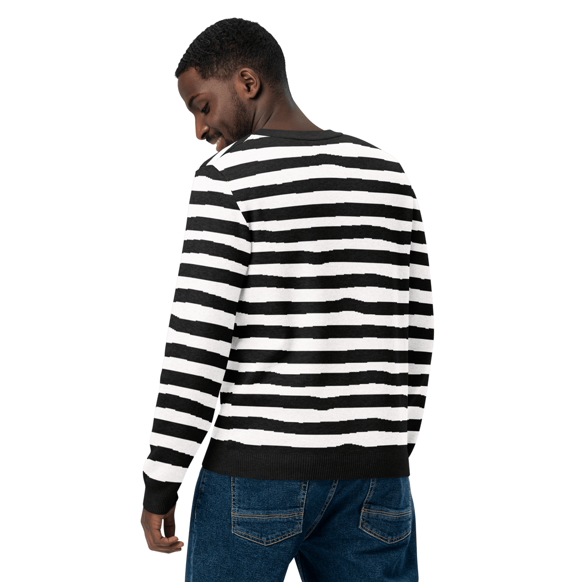 Pugsley Print Knit Crewneck Sweater